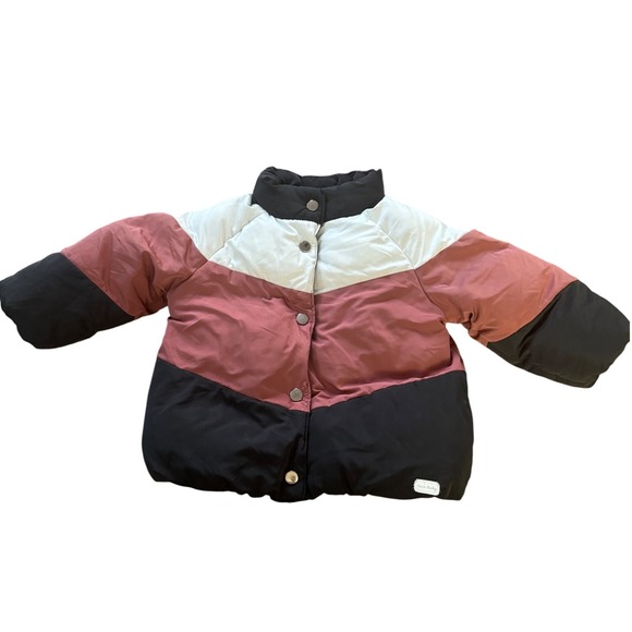 Zara Kids Puffer Jacket 12-18 Month Outerwear Collection Color Block Winter - Picture 1 of 6